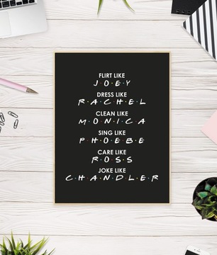 ДРУЗЬЯ - постер серии ДРУЗЬЯ А4 в подарок