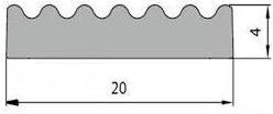 ПРОКЛАДКА РЕЗИНОВАЯ САМОКЛЕЯЩАЯСЯ С КЛЕЕМ 20х4 мм