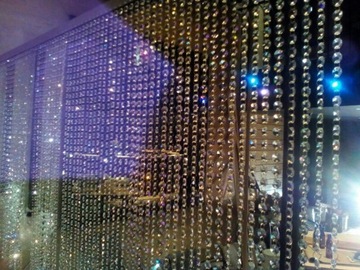 Łańcuchy kryształowe, ośmiokąty 16 mm kółka chrom