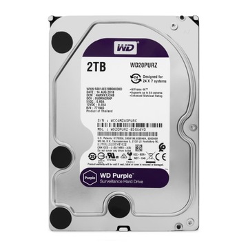 Мониторинговый диск WD Purple емкостью 2 ТБ для непрерывной работы