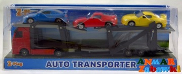 ГРУЗОВИК ГРУЗОВИК 1:60 + 3 МАШИНЫ, 26 СМ. МЕТАЛЛ НОВЫЙ!!!