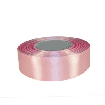Tasiemka satynowa 25mm 32mb JASNY RÓŻ 8037 wstążka