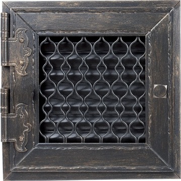 фото ориг. №3, Lattice ventilation decorative grilles retro 22x22 centimeters graphite