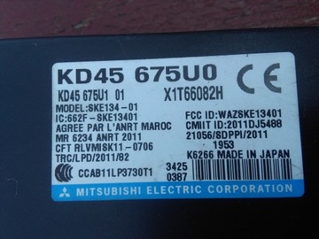 MODUL CENTRÁLNÍHO ZÁMKU KEYLESS GO MAZDA 6 GJ KD45675UO OE EU