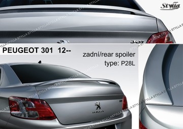 spoiler spojler do Peugeot 301 sedan 11/2012--