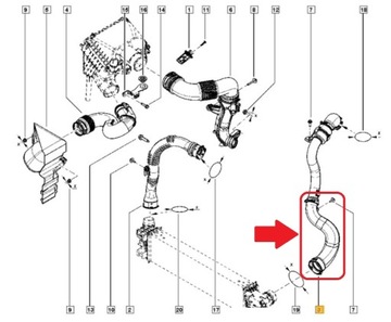 фото ориг. №7, Tube spigot turbo intercooler fiat talento 1.6 d