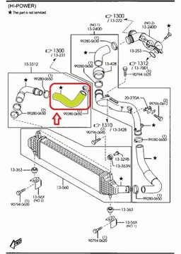 ШЛАНГ ТУРБОИНТЕРКУЛЕРА MAZDA 3 Y6011333XD