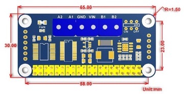 Контроллер двигателя постоянного тока TB6612FNG с накладкой RPI HAT