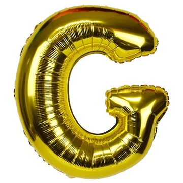 Balony Foliowe Literki Złota Foliowy 40cm Litera G