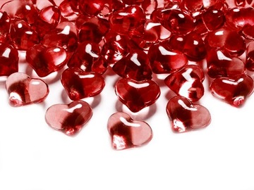 Krištáľové srdiečka, Valentín červené 21mm