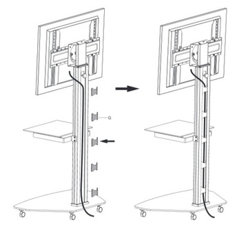 Стенд подставка для троллейбуса для телевизионного монитора
