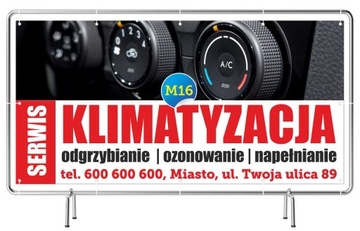 Solidny Baner reklamowy 3x1m Auto Klimatyzacja