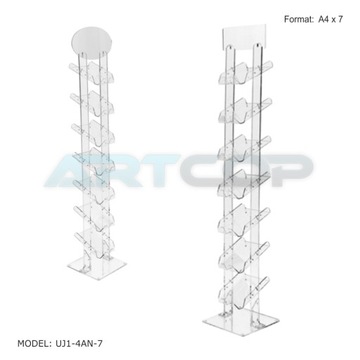 7x А4 - Подставка для листовок ОДНОСТОРОННЯЯ из оргстекла /Н