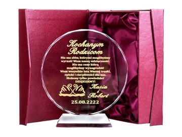 PODZIĘKOWANIE-A RODZICÓW ETUI GRAWER KRYSZTAŁ HIT