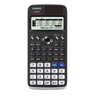 CASIO KALKULATOR NAUKOWY FX 991CEX CLASSWIZ CZARNY, 12 CYFROWY WYŚWIETLACZ