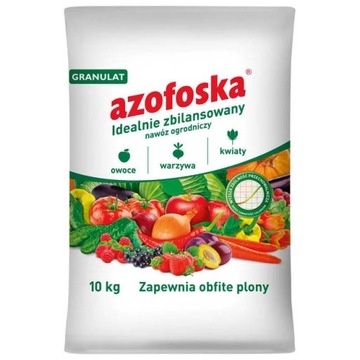 Nawóz Granulowany Azofoska 10KG Trawnik Owoce Sad