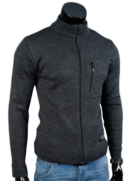 GRUBY Sweter ROZPINANY AS05 Grafit__XXL_PRODUKT_PL