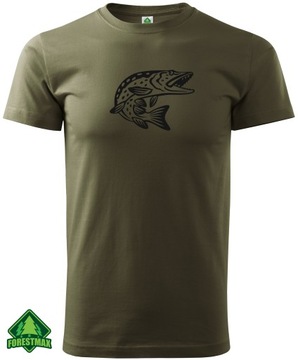 фото ориг. №2, Green t-shirt fishing imprint pike hit!!!