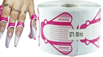 500 SZABLONY formy DO PAZNOKCI DWUSTRONNE SZPIC