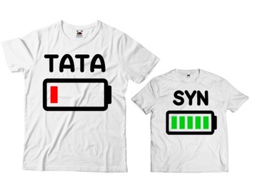 KOMPLET DWÓCH KOSZULEK DLA TATY I SYNA NA PREZENT