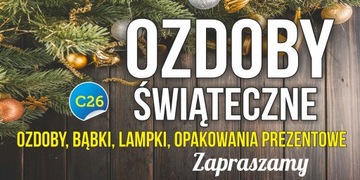 Baner Reklamowy - Ozdoby Swiąteczne Kiermasz 2x1m