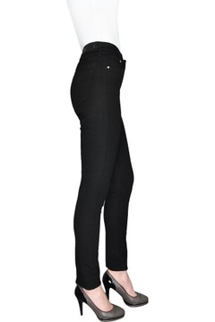 H&M Damskie Spodnie Czarne Jeansy Jeans Rurki Low Waist Regular S 28/32