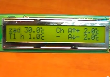 Termostat 4+1 Kanały 4 czujniki +8 Alarmów LCD2x24