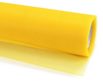 TIUL Dekoracyjny na Rolce ŻÓŁTY Ślub Wesele Komunia Chrzest 30cm 9m