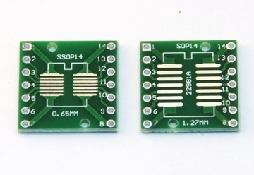 Adapter12 przejściówka SO14 SSOP14 na DIP14W 4szt.