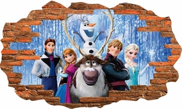 KRAINA LODU ELSA FROZEN 3D dziura- naklejki 80x48