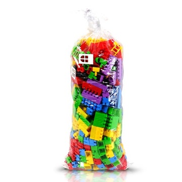 KLOCKI DUŻE ZESTAW 200 el Plastikowe Konstrukcyjne