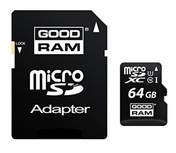 Karta pam MicroSD 64GB GOODRAM + adapter Class 10