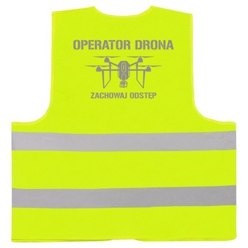 OPERATOR DRONA ODBLASKOWA KAMIZELKA SUPER NADRUK