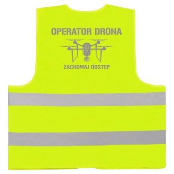 UAV OPERATOR DRONA KAMIZELKA Z ODBLASKOWYM LOGO L