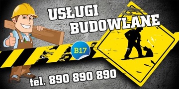 Baner reklamowy - Usługi budowlane 2,5x1,25m SZYLD