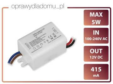 БЛОК ПИТАНИЯ SUPER MINI LED 5 Вт 12 В постоянного тока IP20 415 мА