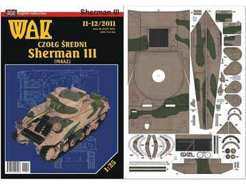 WAK 11-12/11 Czołg średni Sherman III (M4A2) 1:25