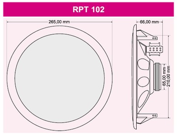 DEXON RPT 102 - Громкоговоритель потолочный трансформатор