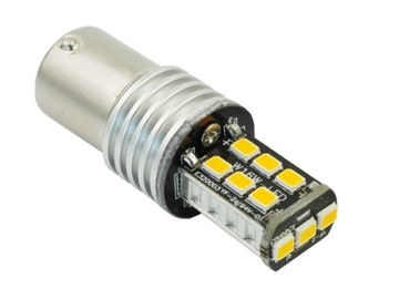 BA15S 15 SMD 2835 Py21W Светодиодная лампа, оранжевая