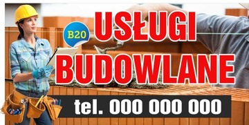 Рекламный баннер сплошной - Строительные услуги 3х1м