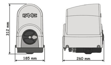 FAAC 391 Energy SET, привод для двустворчатых ворот