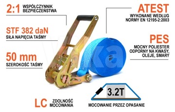 Лента транспортная для обвязки, 4м/3,2т, затяжка