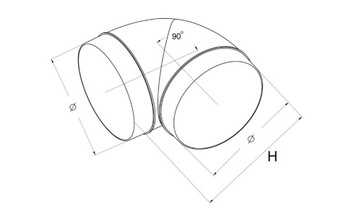 Колено Awenta круглое 90° KO100-23