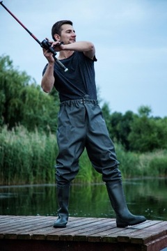 фото ориг. №3, Pants fishing waders waist polish green