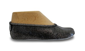 BALETKI BROKATOWE - CZARNE / ROZM. 25 ABAKUS