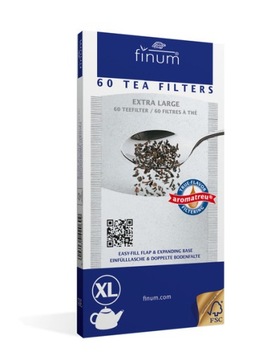 FINUM 60 filtrów do herbaty XL białe