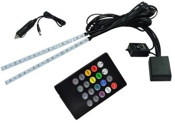 BLINK oświetlenie WNĘTRZA auta RGB 2x18LED MUSIC