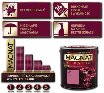 Краска для стен MAGNAT Ceramic 5 л C49 KAMIEŃ FARAONÓW
