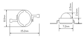 ART Power LED SMD 1Вт БЕЛЫЙ-белый 6000К 120лм = 2шт