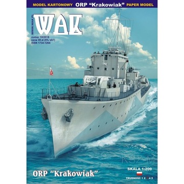 WAK 10/18 - Niszczyciel ORP Krakowiak 1:200